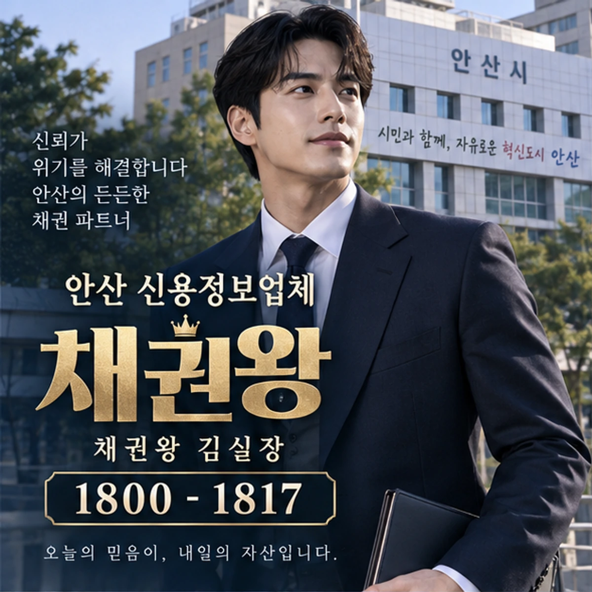 안산 신용정보업체 자료를 검토하는 김실장