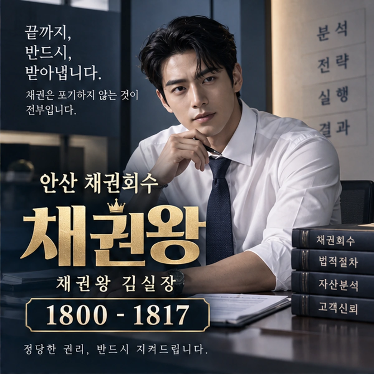 안산 채권회수 자료를 검토하는 김실장