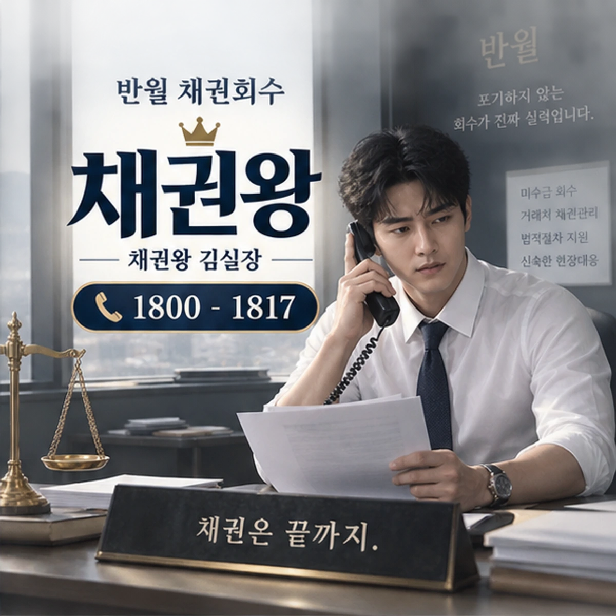 반월 채권회수 자료를 검토하는 김실장