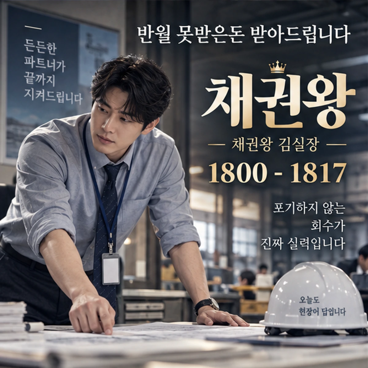 반월 못받은돈 받아드립니다 자료를 검토하는 김실장