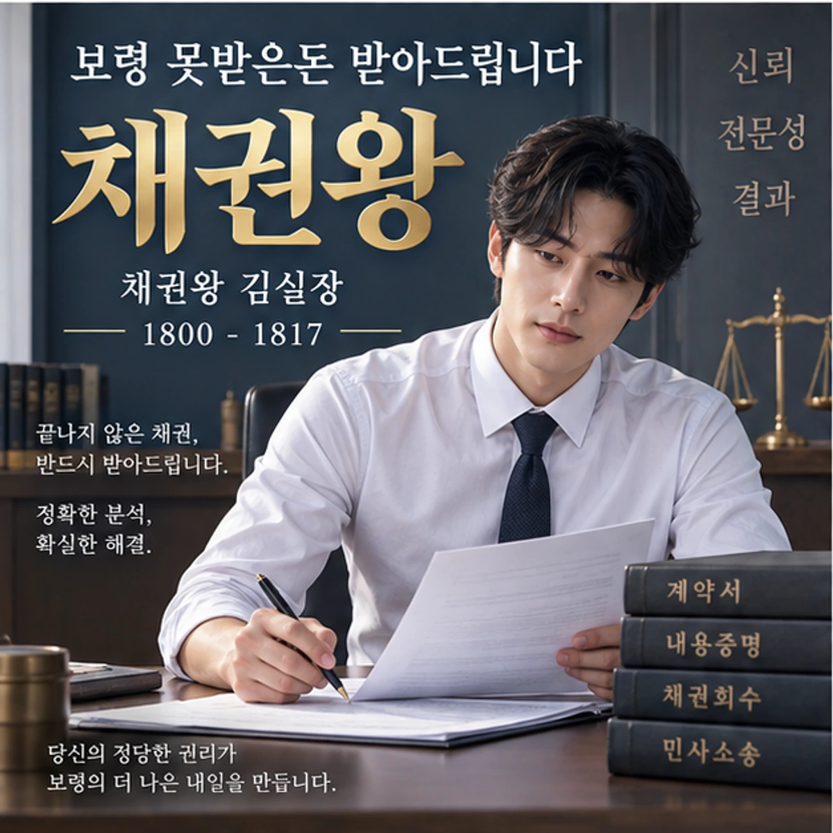 보령 못받은돈 받아드립니다 자료를 검토하는 김실장