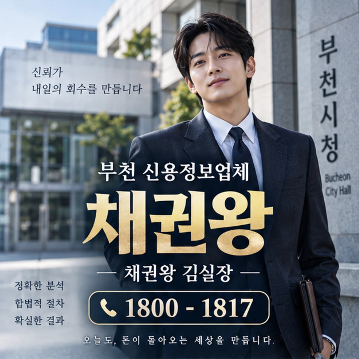 부천 신용정보업체 자료를 검토하는 김실장