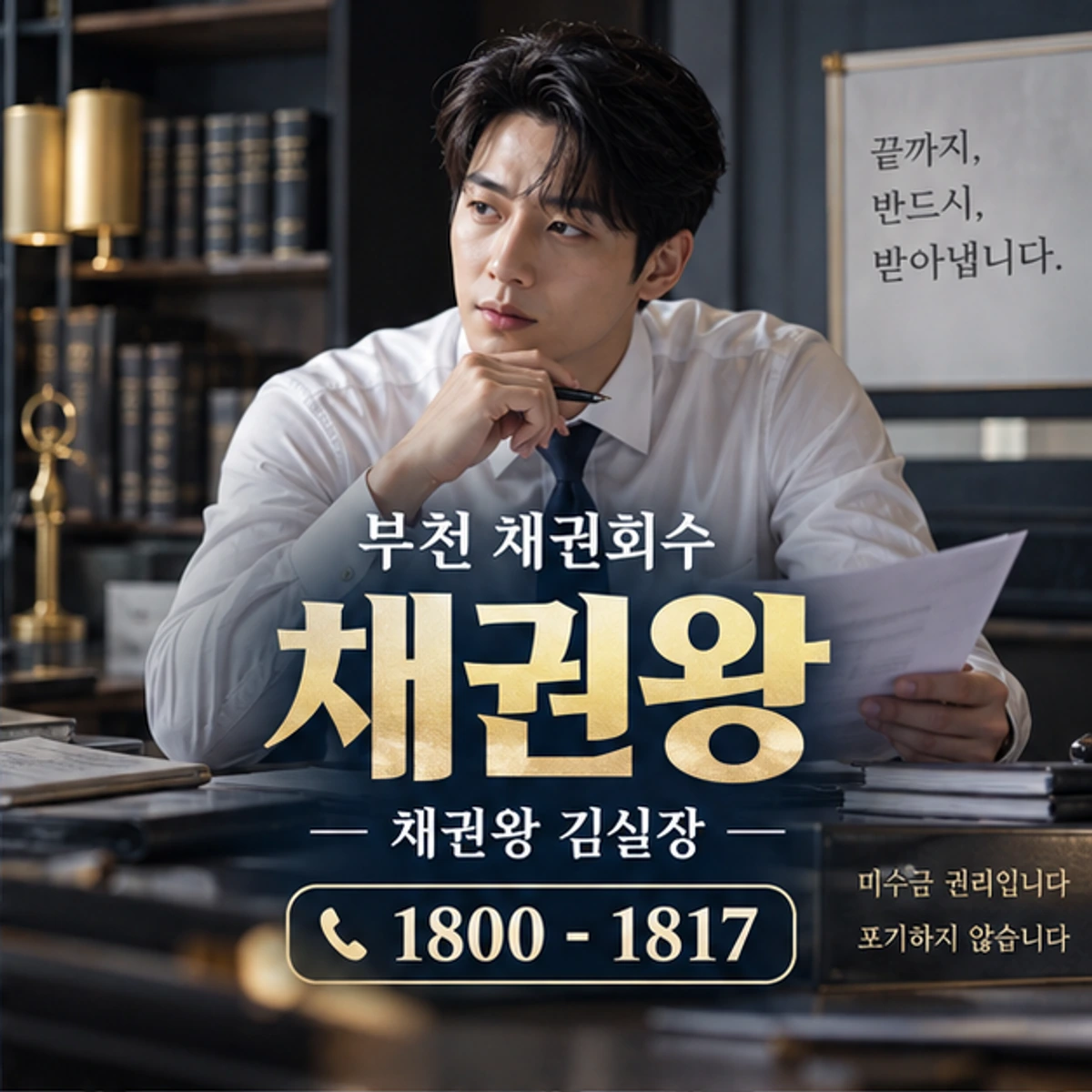 부천 채권회수 자료를 검토하는 김실장