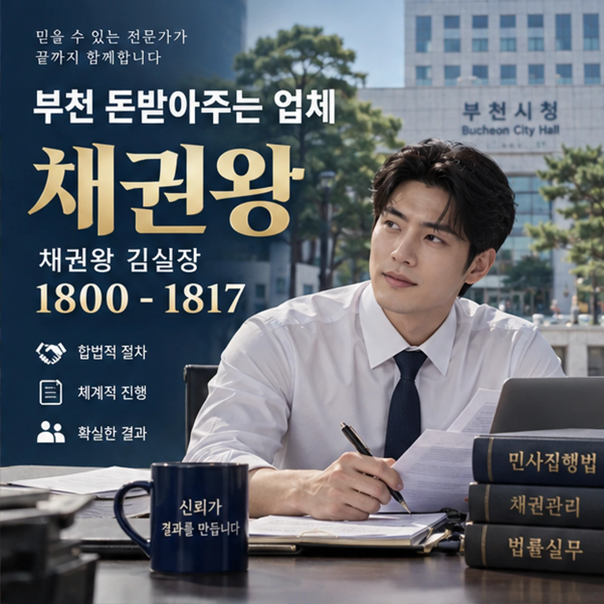 부천 돈받아주는 업체 자료를 검토하는 김실장