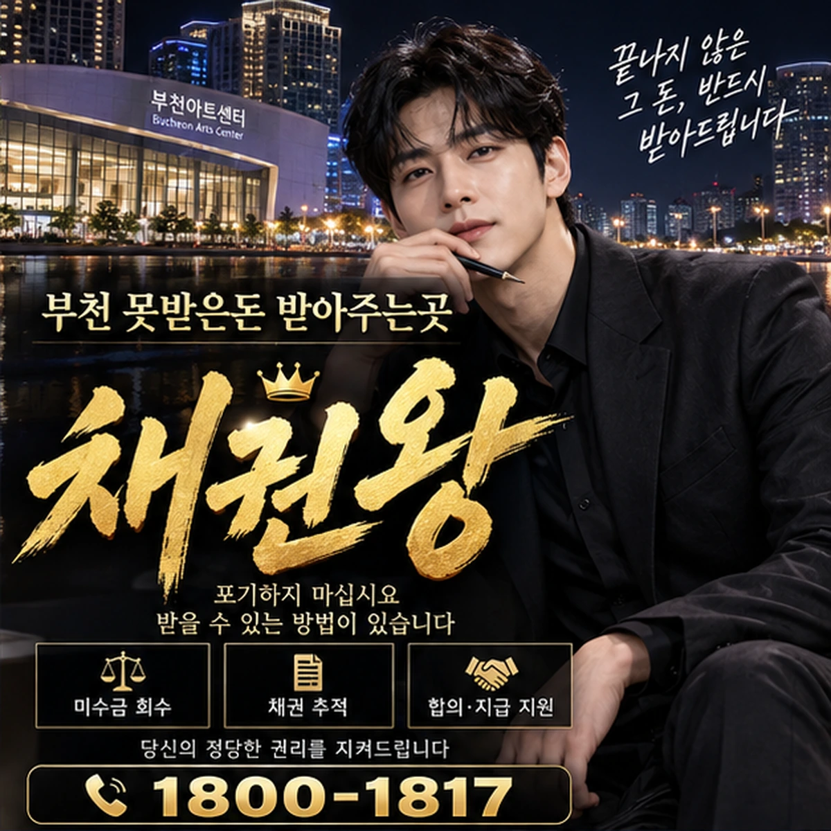 부천 못받은돈 받아주는곳 자료를 검토하는 김실장