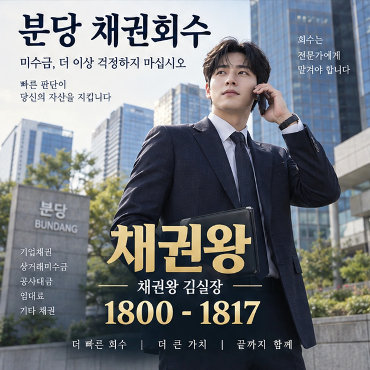 분당 채권회수 자료를 검토하는 김실장