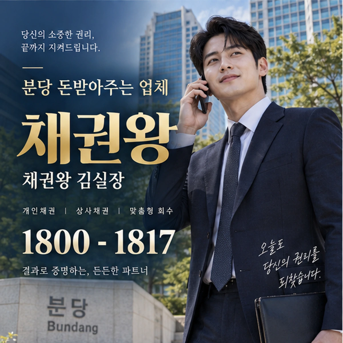 분당 돈받아주는 업체 자료를 검토하는 김실장