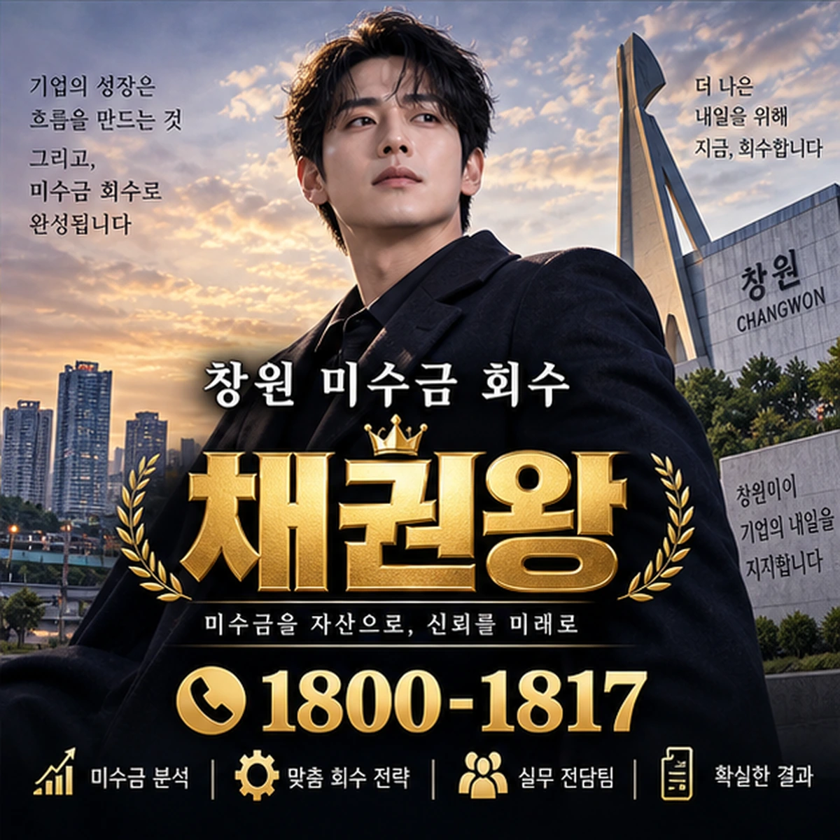 창원 미수금 회수 자료를 검토하는 김실장