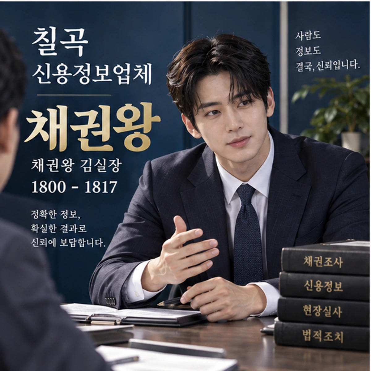 칠곡 신용정보업체 자료를 검토하는 김실장