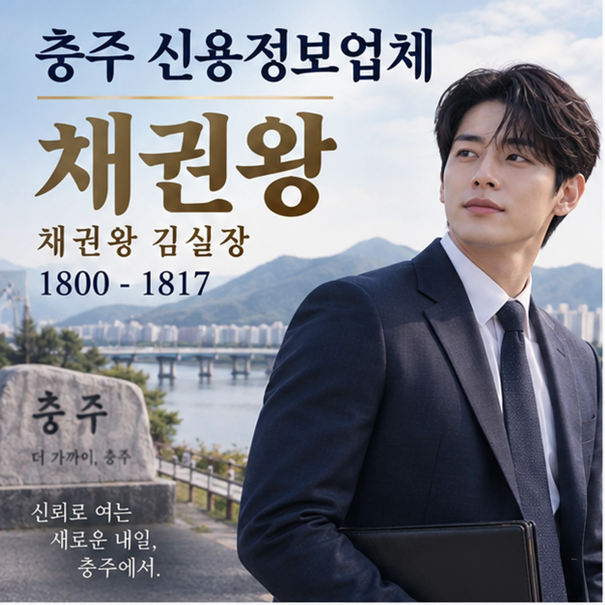 충주 신용정보업체 자료를 검토하는 김실장