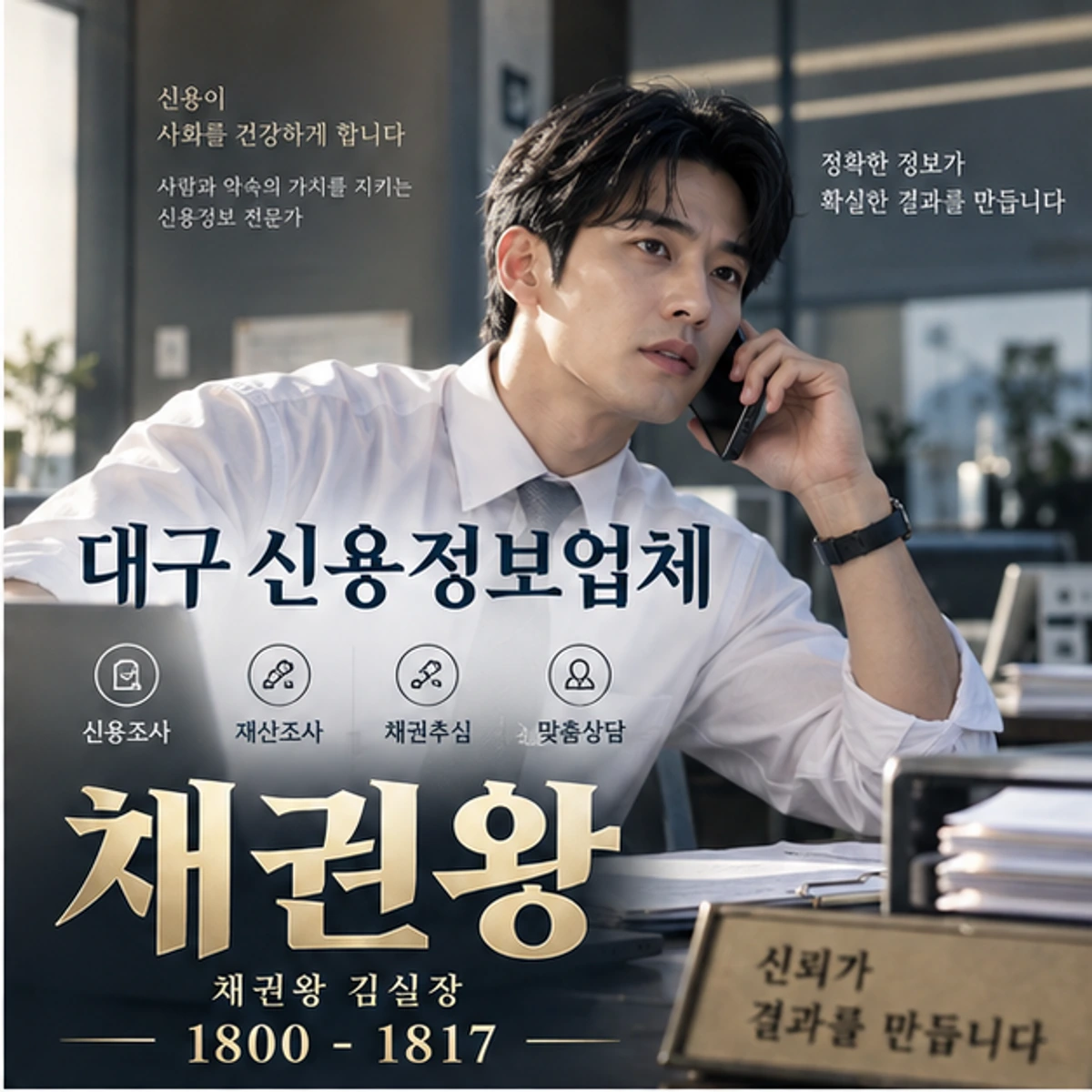 대구 신용정보업체 자료를 검토하는 김실장