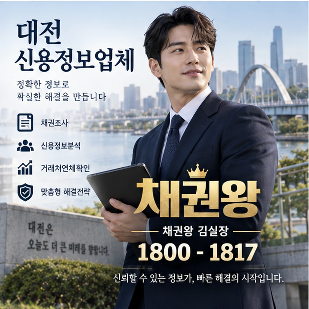 대전 신용정보업체 자료를 검토하는 김실장
