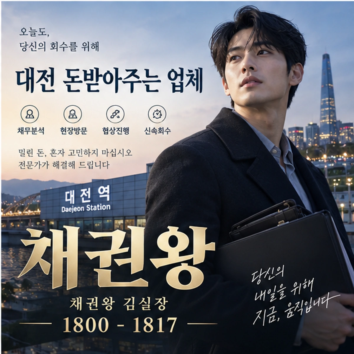 대전 돈받아주는 업체 자료를 검토하는 김실장