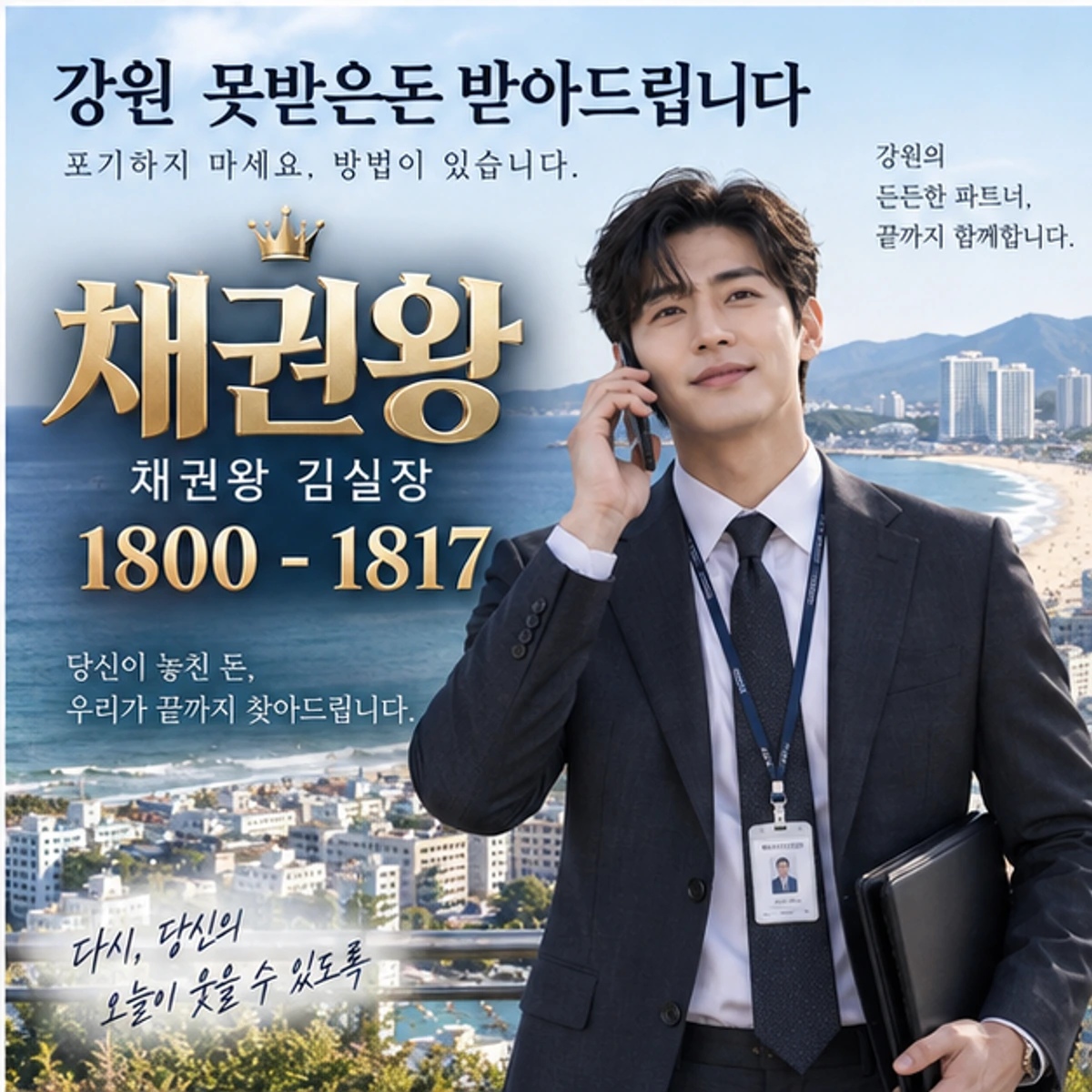 강원 못받은돈 받아드립니다 자료를 검토하는 김실장