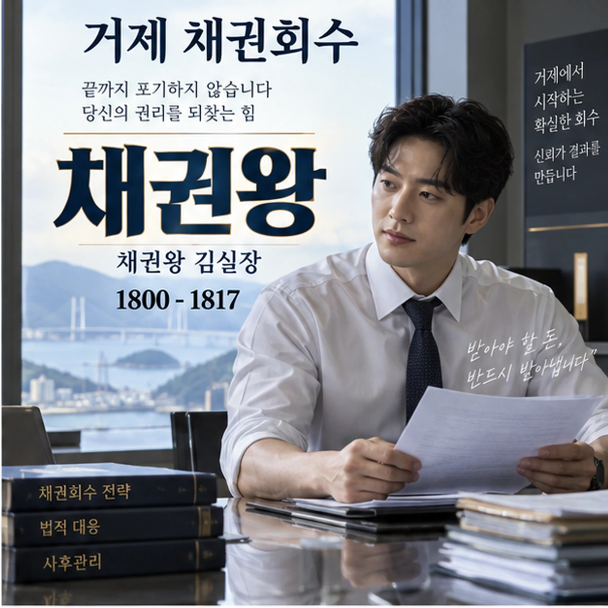 거제 채권회수 자료를 검토하는 김실장