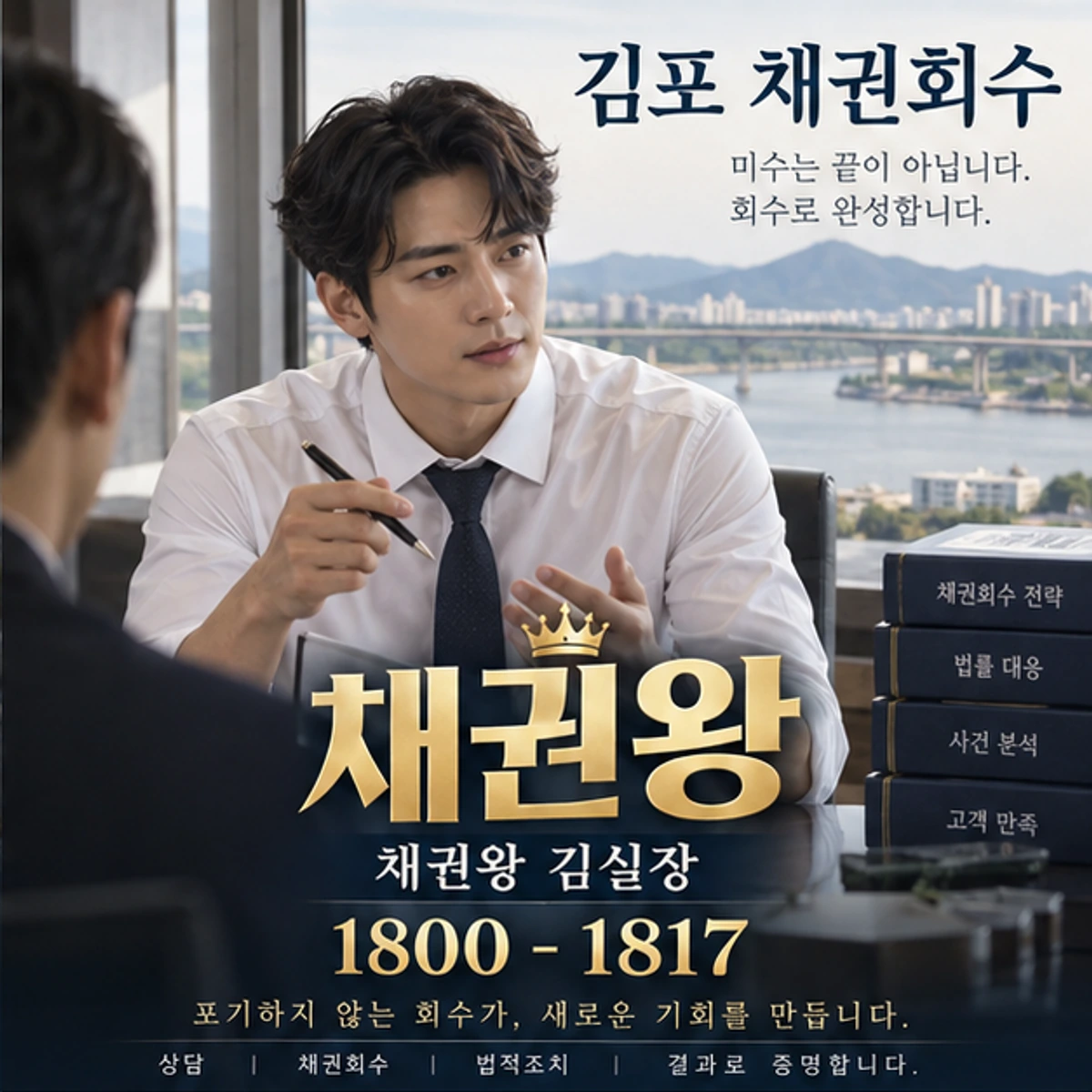 김포 채권회수 자료를 검토하는 김실장