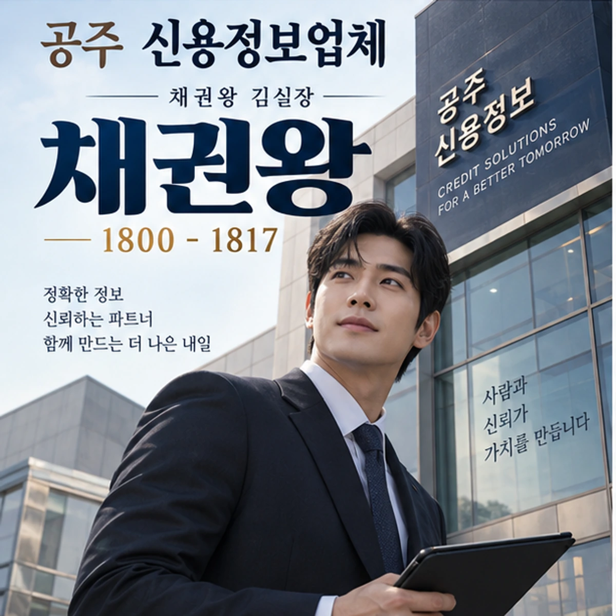 공주 신용정보업체 자료를 검토하는 김실장