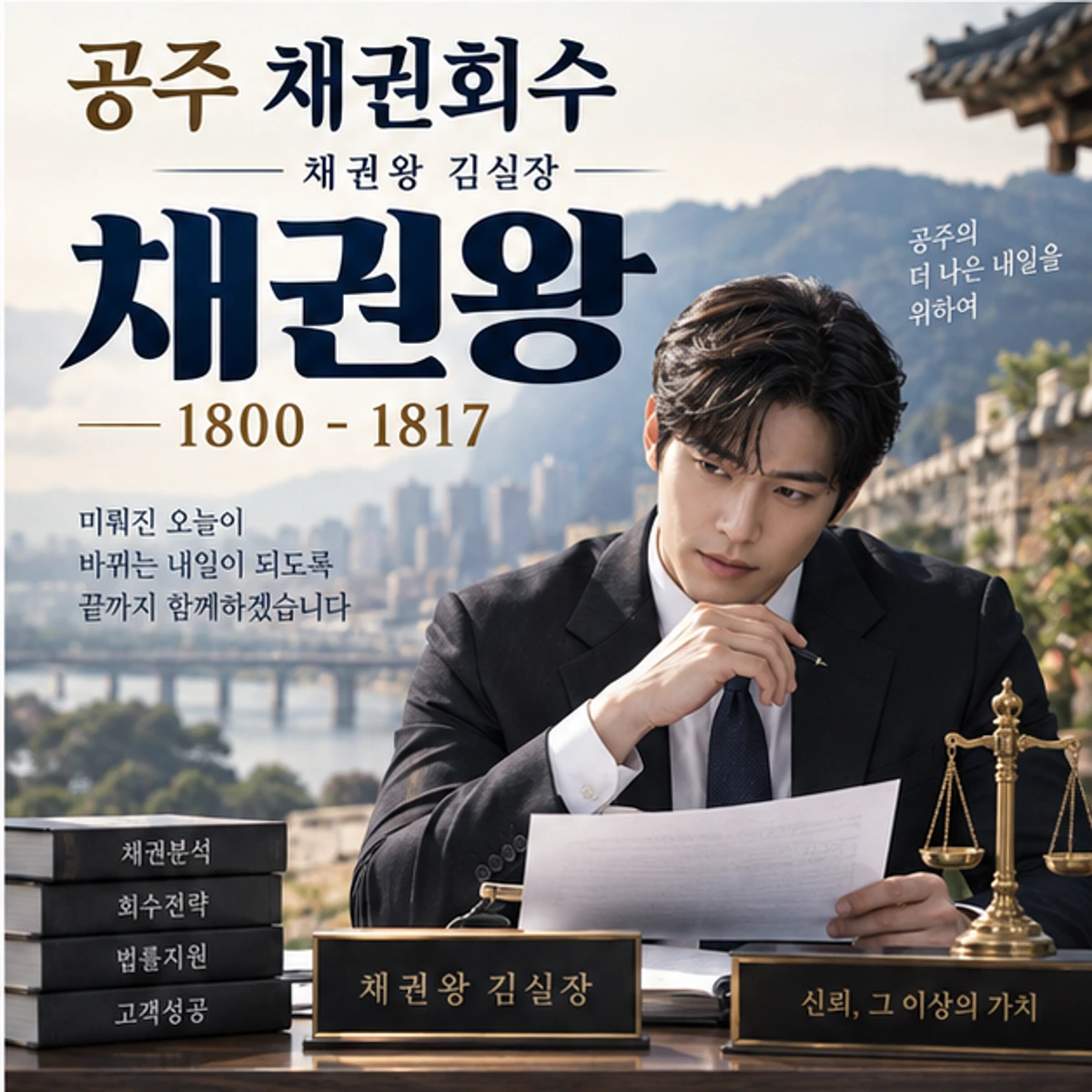 공주 채권회수 자료를 검토하는 김실장