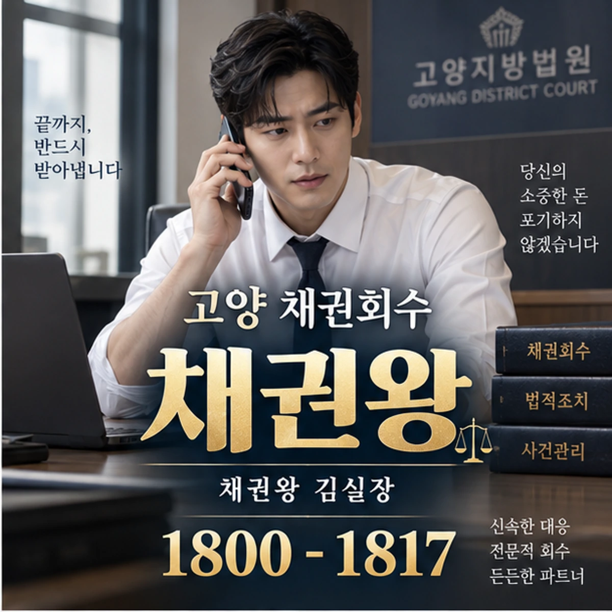 고양 채권회수 자료를 검토하는 김실장