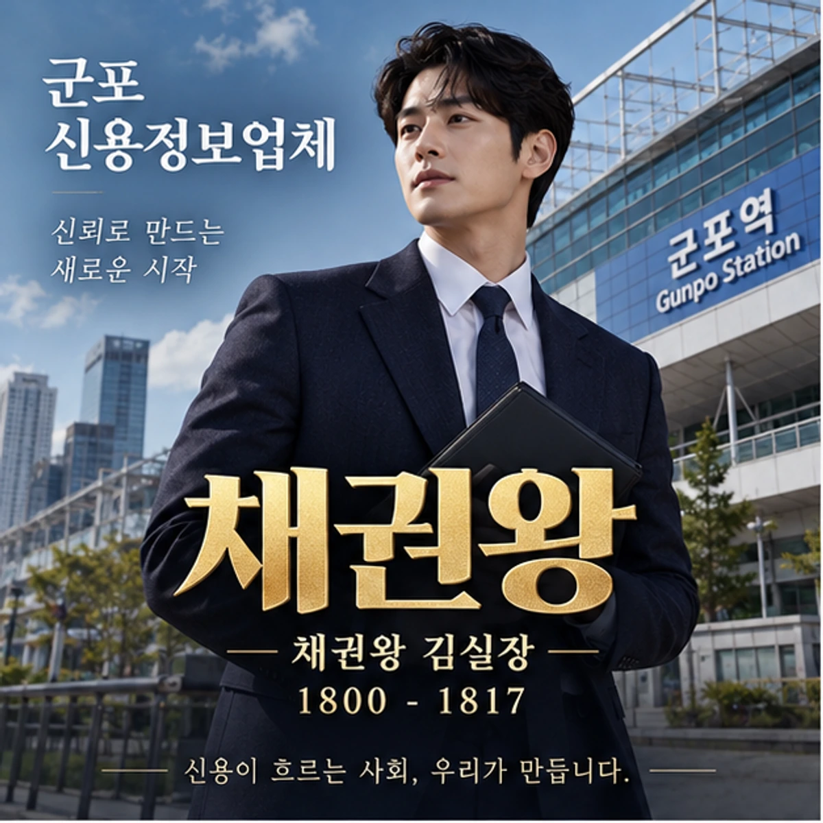 군포 신용정보업체 자료를 검토하는 김실장