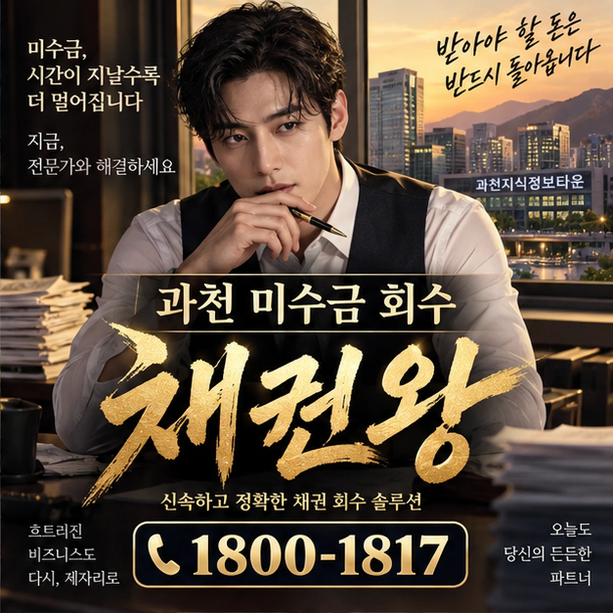 과천 미수금 회수 자료를 검토하는 김실장