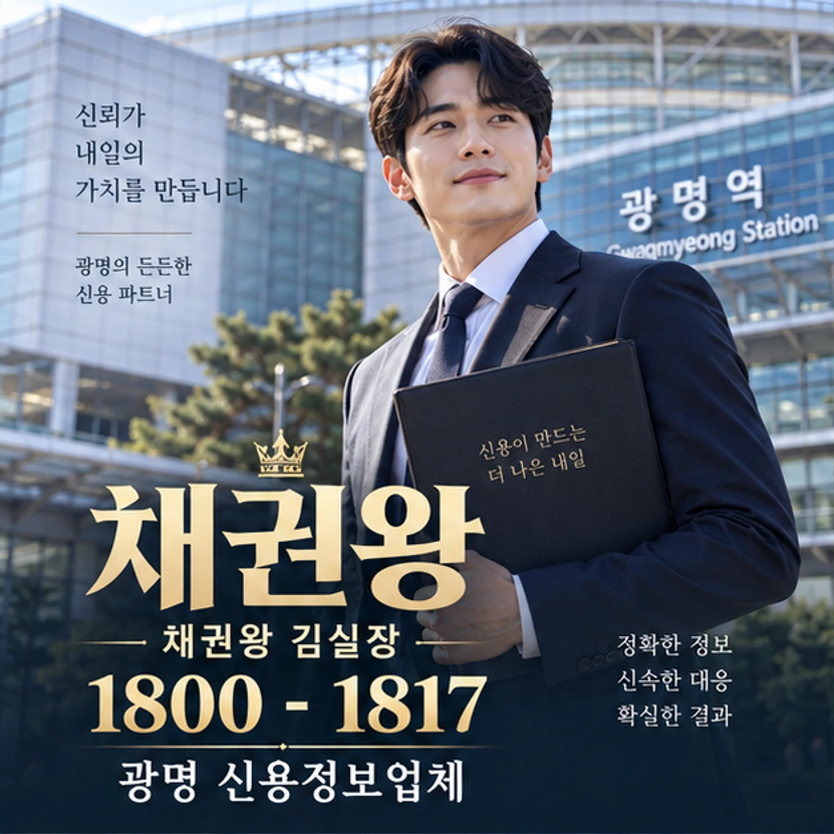 광명 신용정보업체 자료를 검토하는 김실장