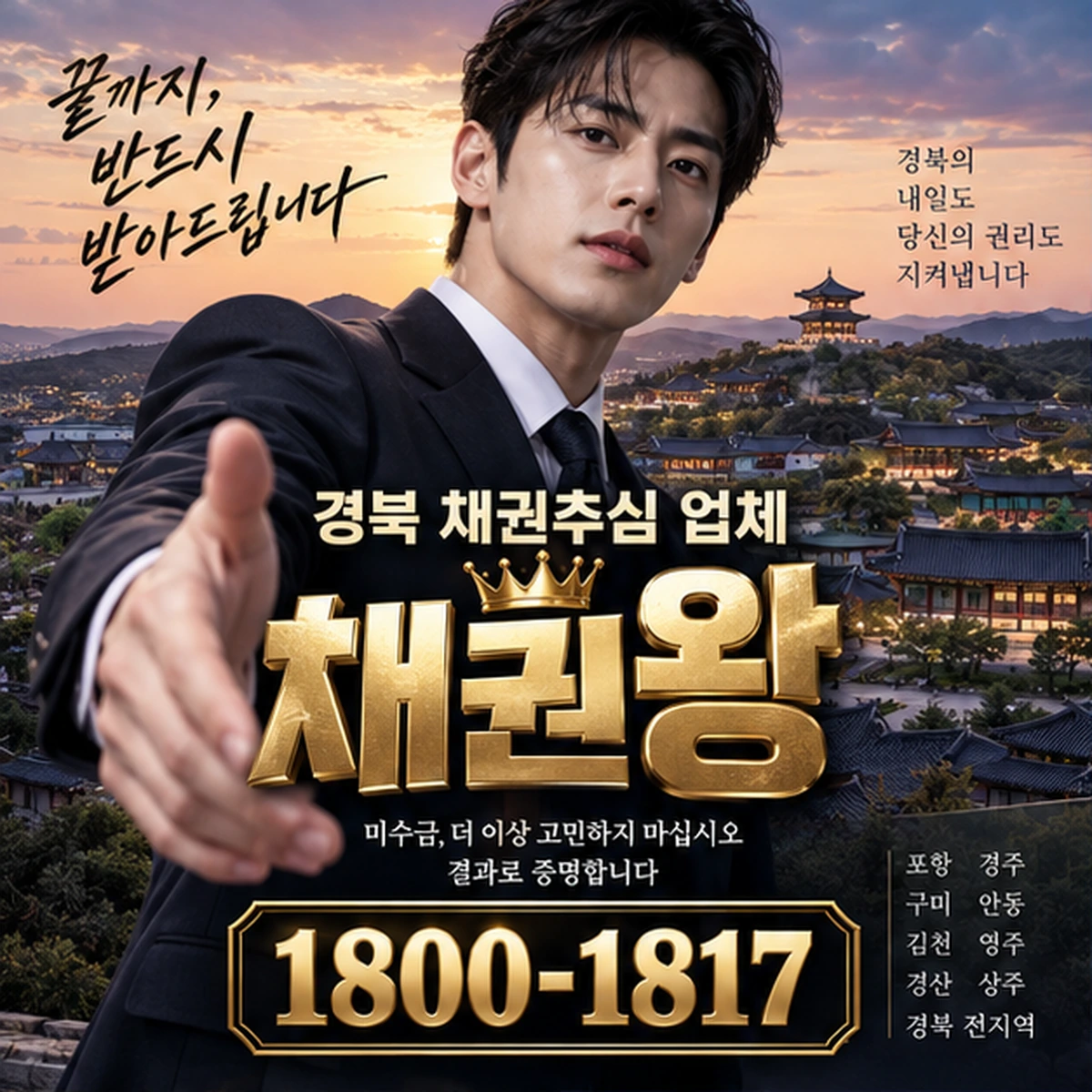 경북 채권추심 업체 자료를 검토하는 김실장