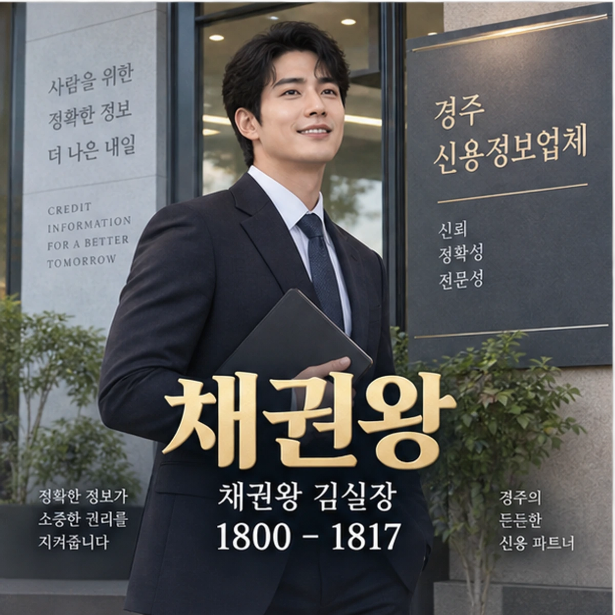 경주 신용정보업체 자료를 검토하는 김실장