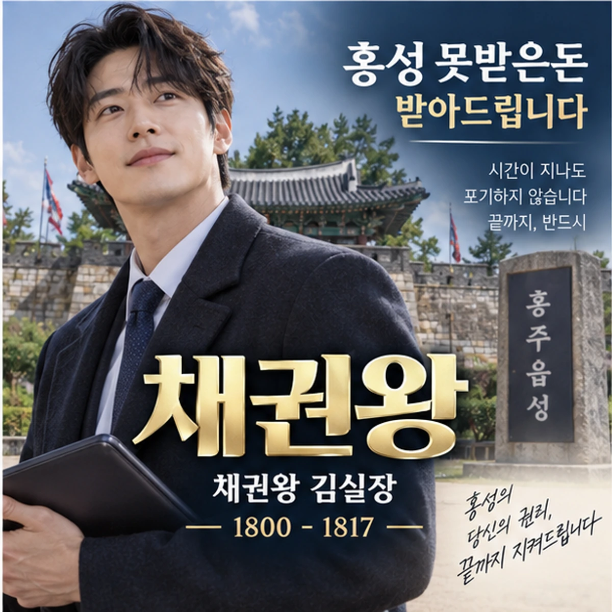 홍성 못받은돈 받아드립니다 자료를 검토하는 김실장