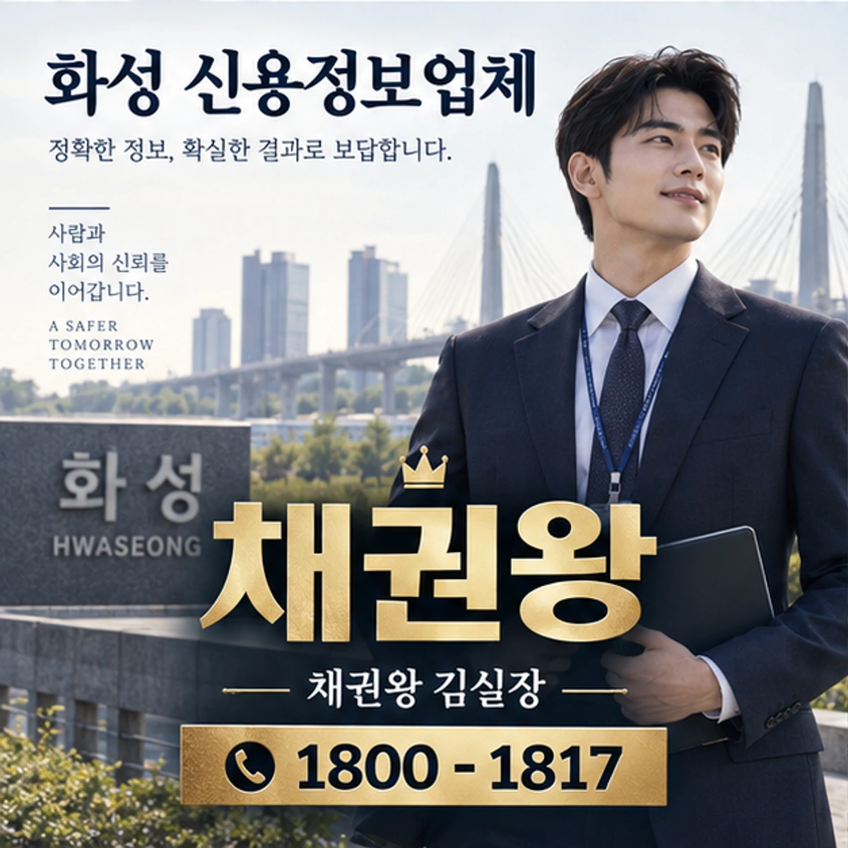화성 신용정보업체 자료를 검토하는 김실장