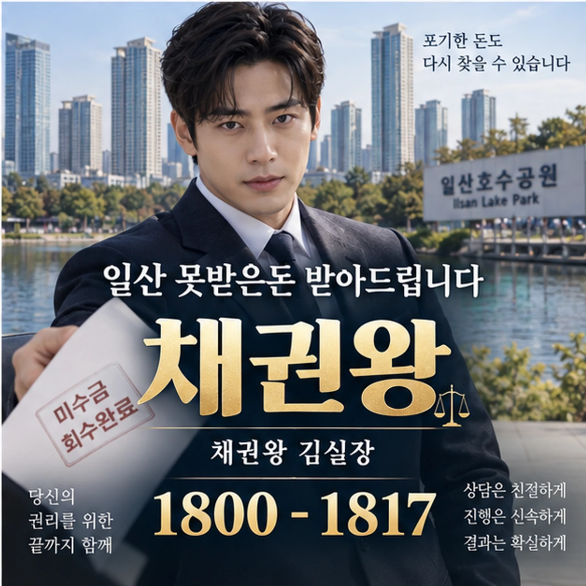 일산 못받은돈 받아드립니다 자료를 검토하는 김실장
