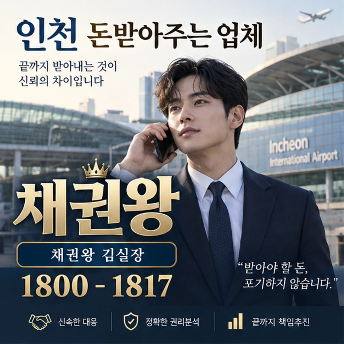 인천 돈받아주는 업체 자료를 검토하는 김실장