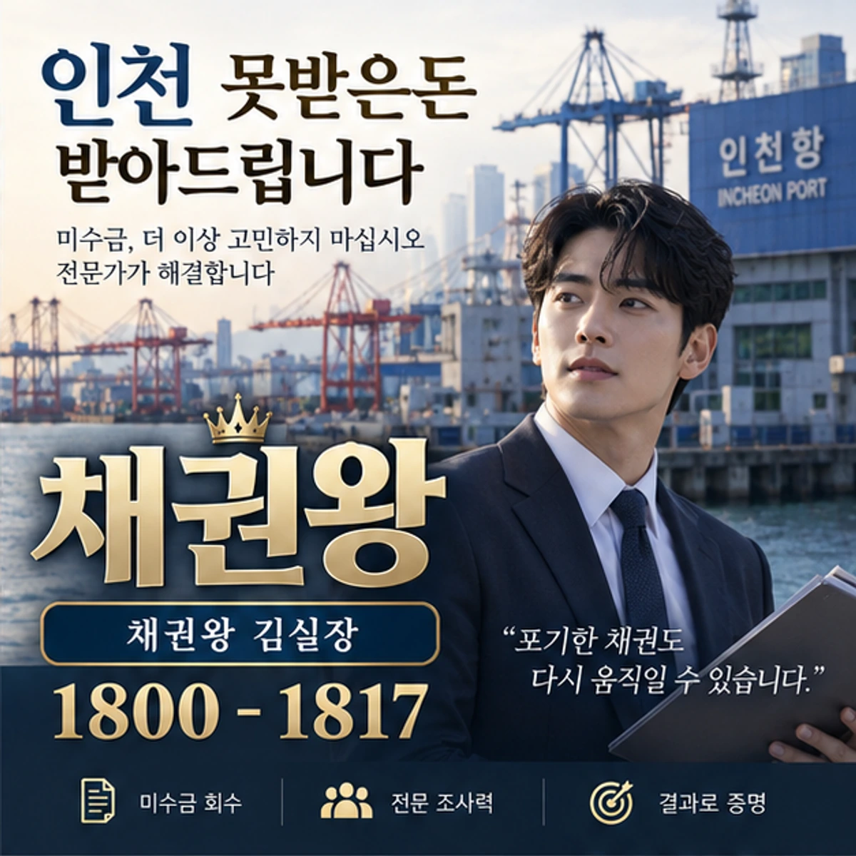 인천 못받은돈 받아드립니다 자료를 검토하는 김실장