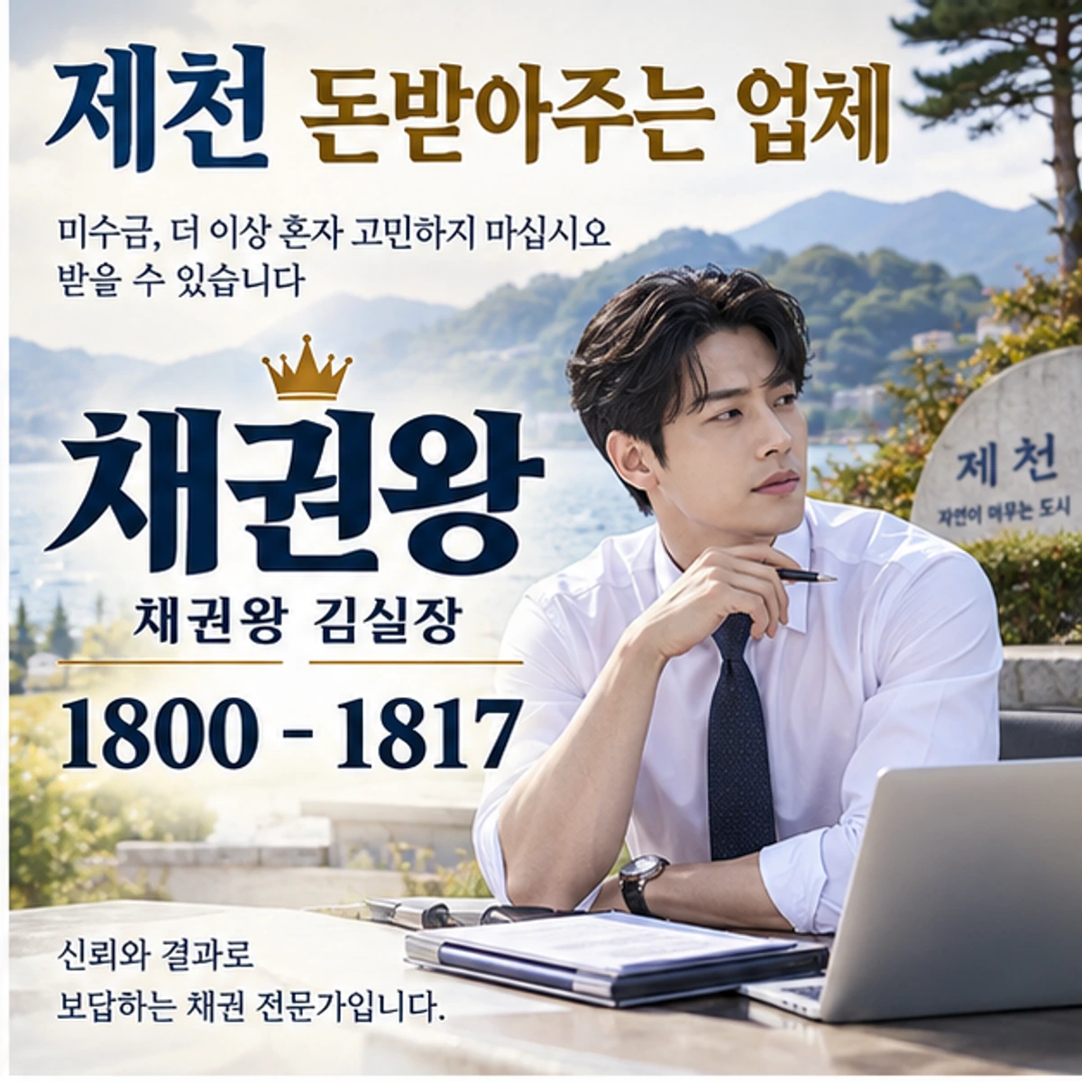 제천 돈받아주는 업체 자료를 검토하는 김실장