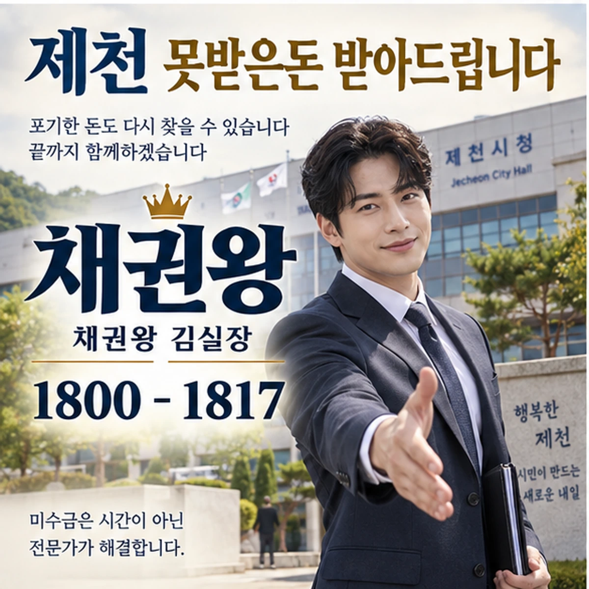 제천 못받은돈 받아드립니다 자료를 검토하는 김실장