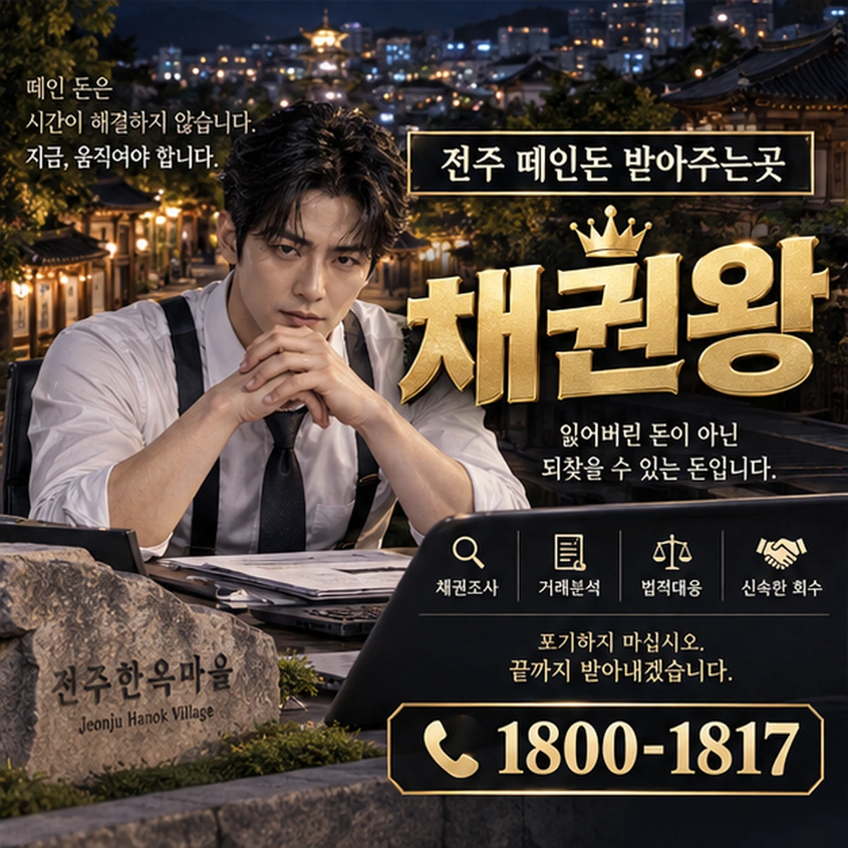 전주 떼인돈 받아주는곳 자료를 검토하는 김실장