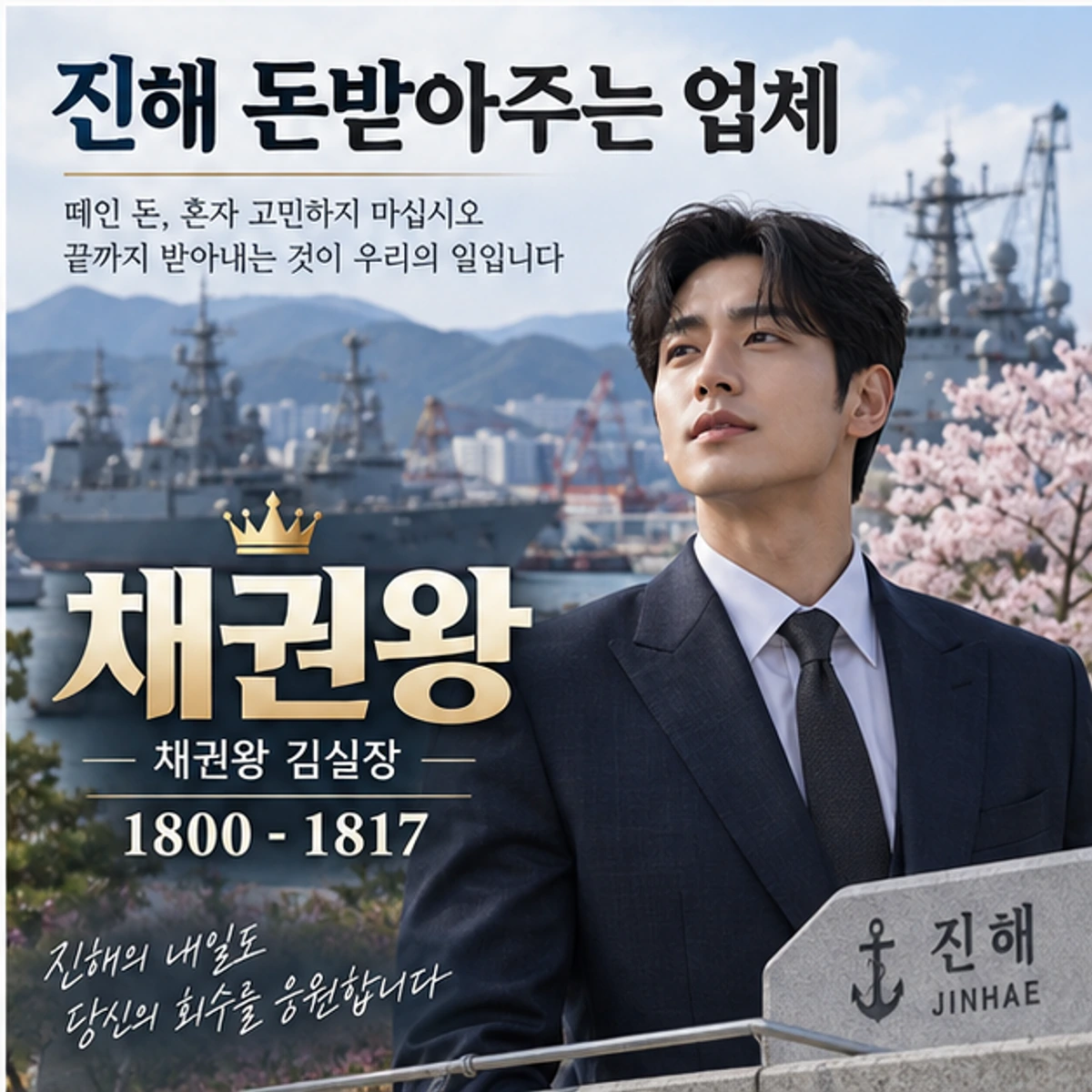 진해 돈받아주는 업체 자료를 검토하는 김실장