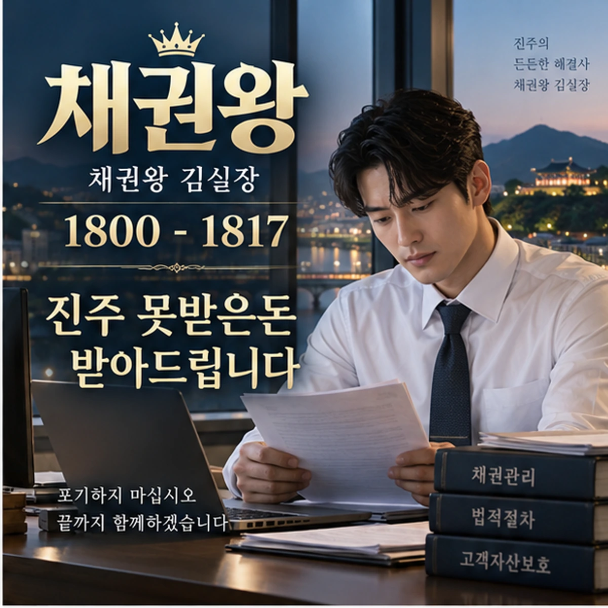 진주 못받은돈 받아드립니다 자료를 검토하는 김실장