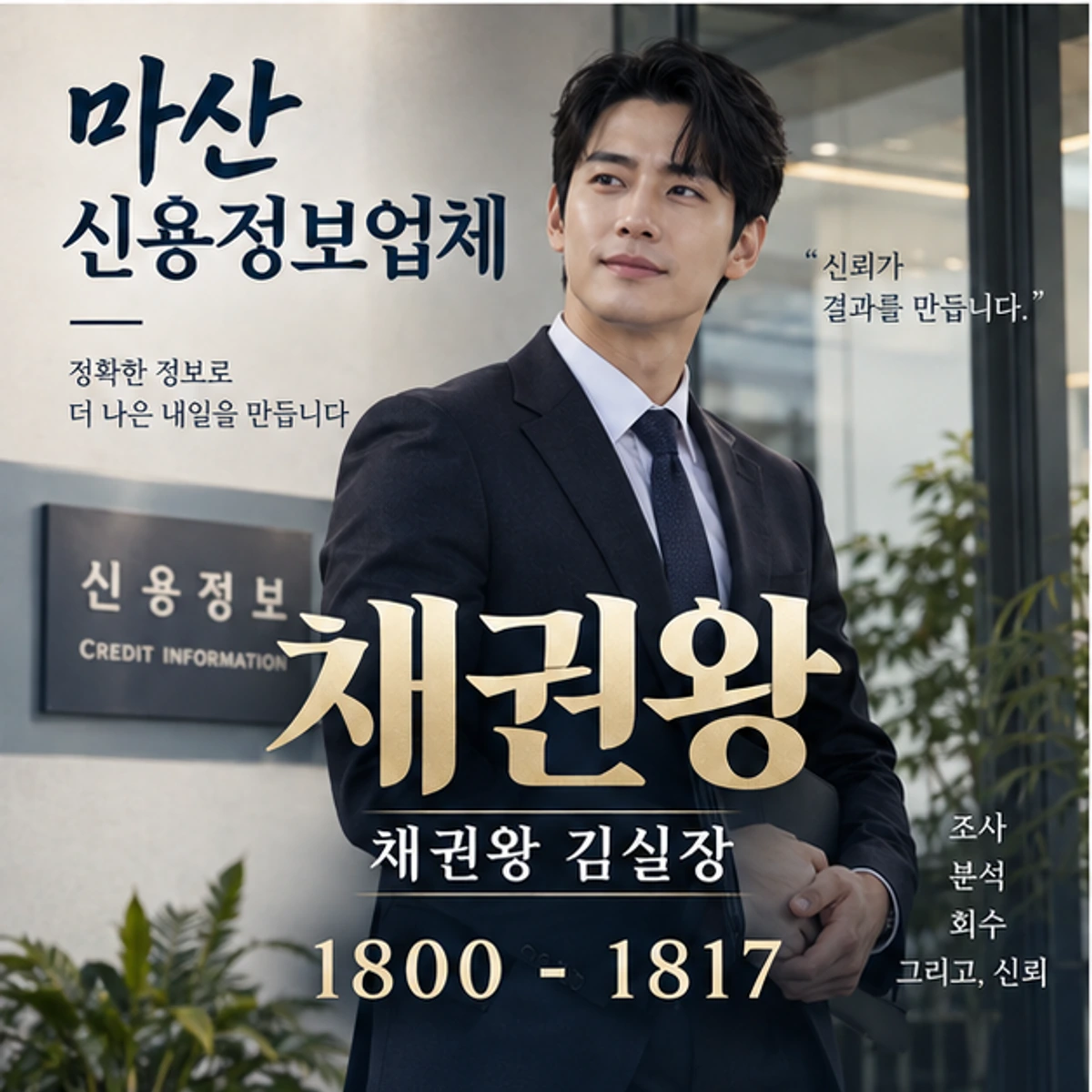 마산 신용정보업체 자료를 검토하는 김실장