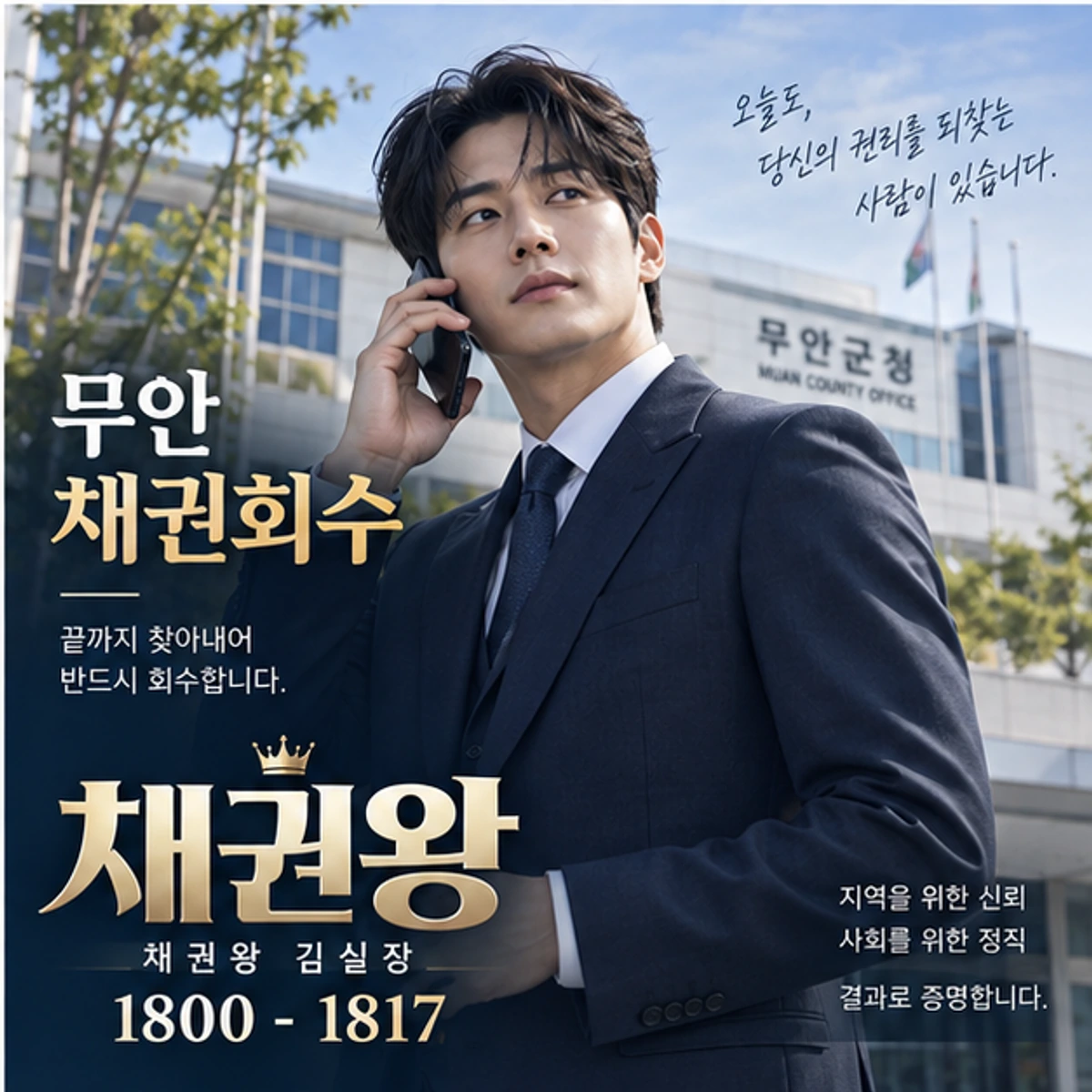 무안 채권회수 자료를 검토하는 김실장