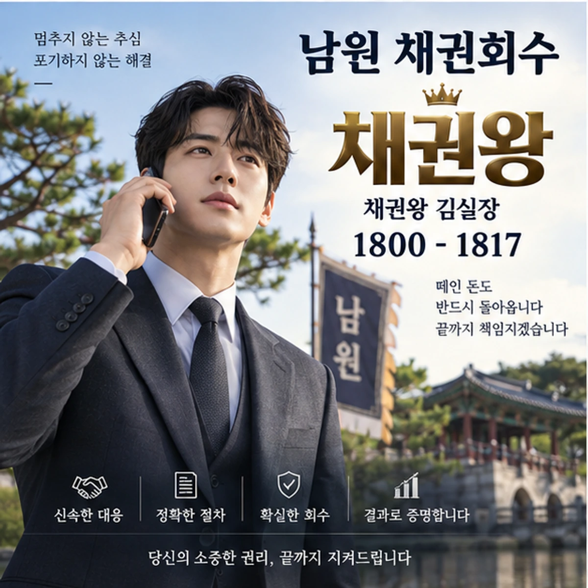 남원 채권회수 자료를 검토하는 김실장