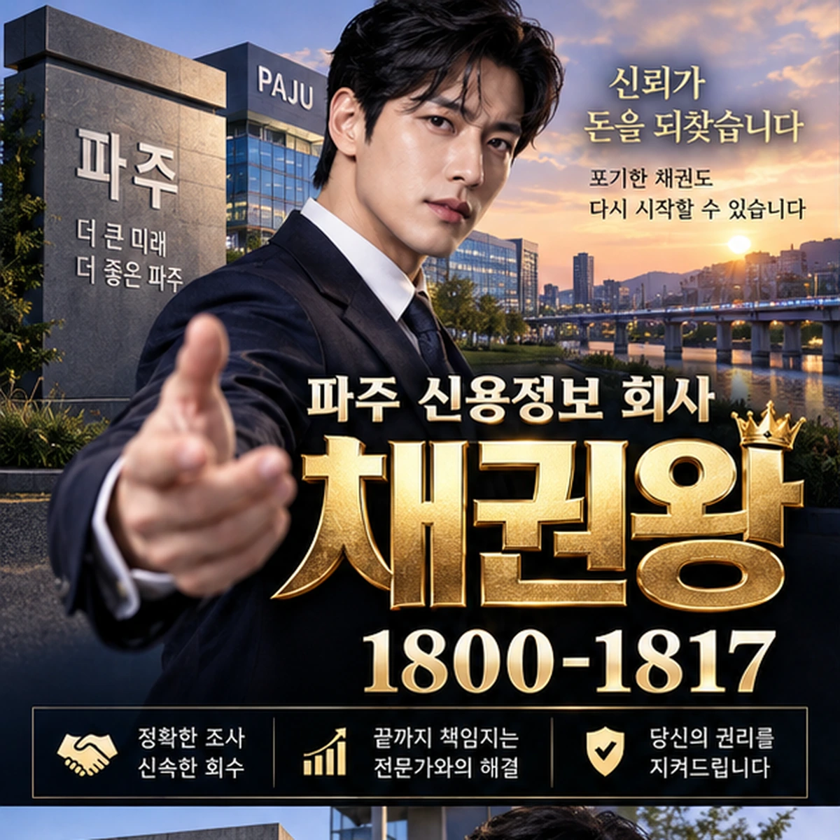 파주 신용정보 회사 자료를 검토하는 김실장