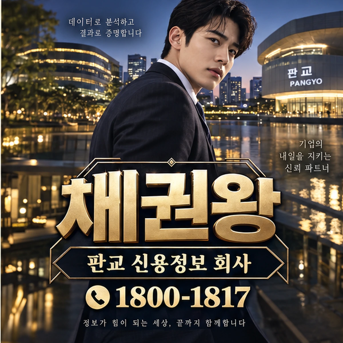 판교 신용정보 회사 자료를 검토하는 김실장
