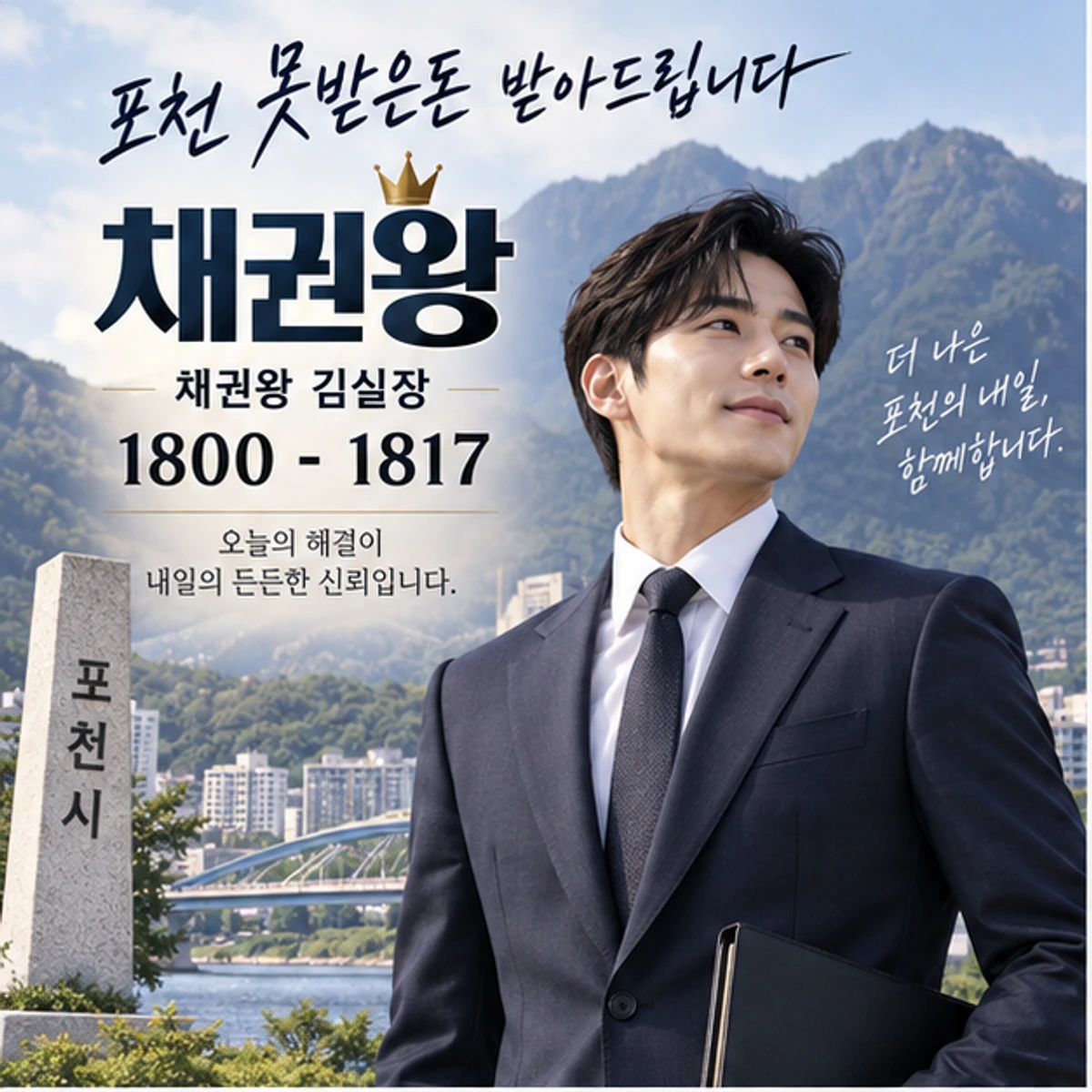포천 못받은돈 받아드립니다 자료를 검토하는 김실장