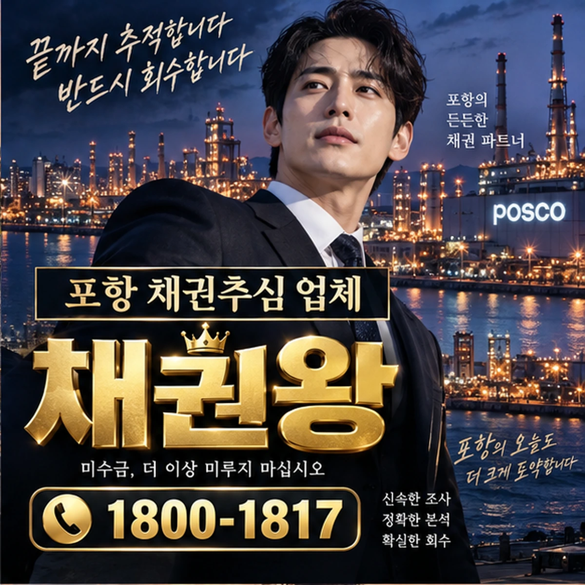 포항 채권추심 업체 자료를 검토하는 김실장