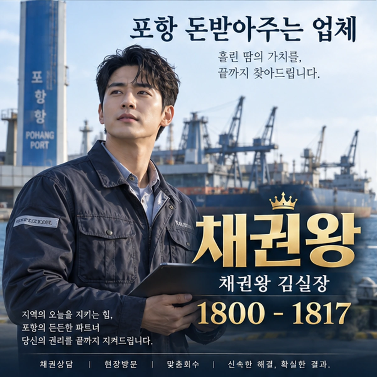 포항 돈받아주는 업체 자료를 검토하는 김실장