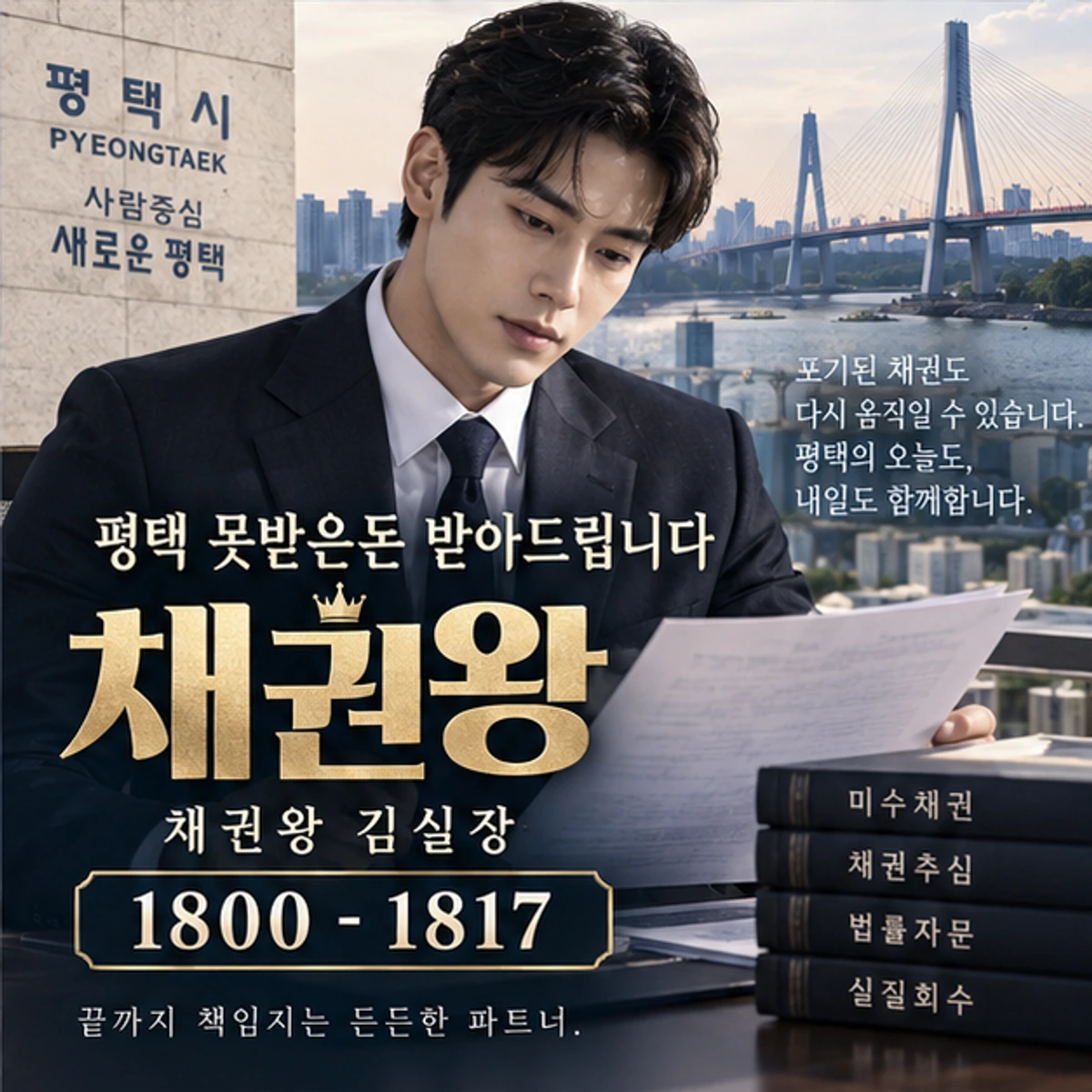 평택 못받은돈 받아드립니다 자료를 검토하는 김실장