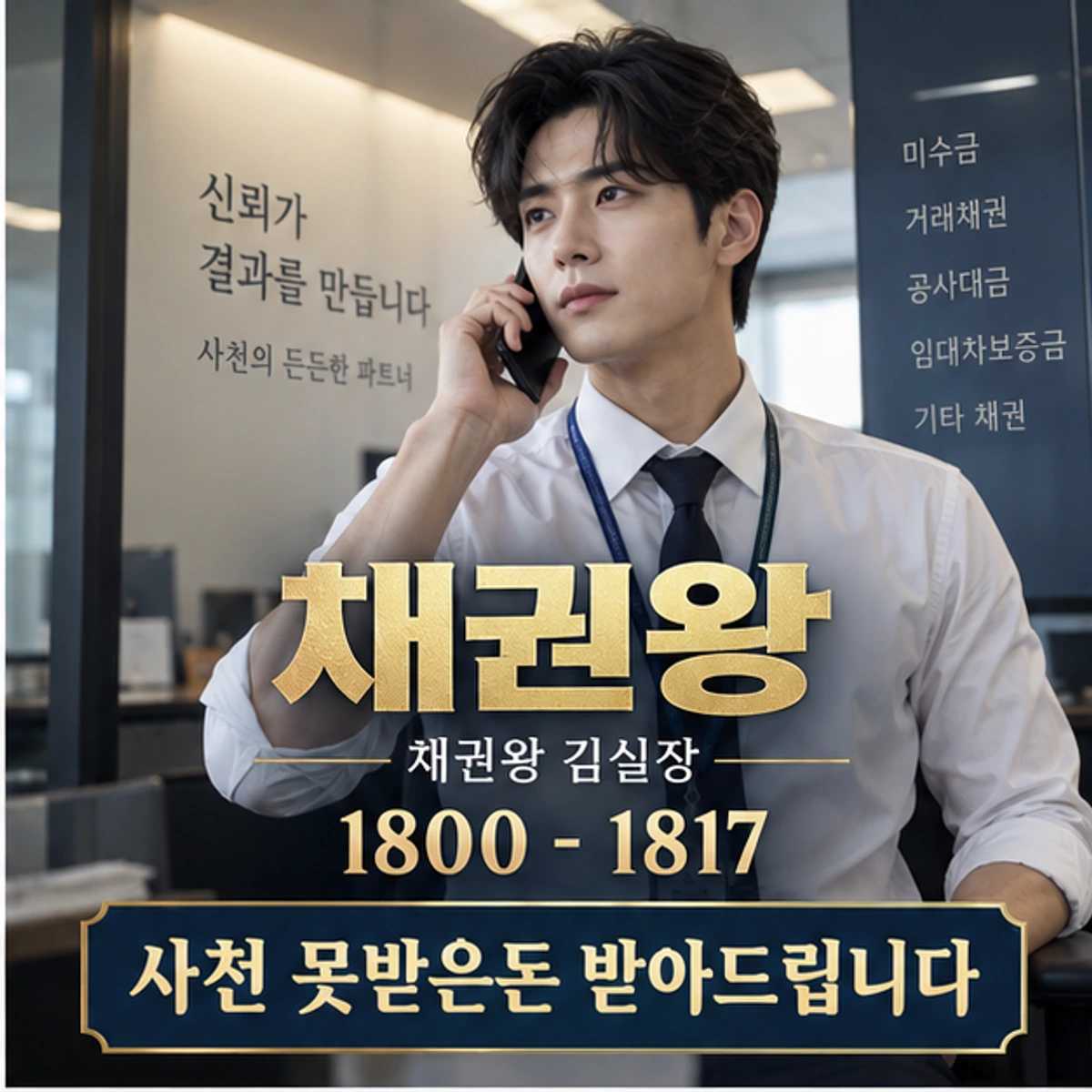 사천 못받은돈 받아드립니다 자료를 검토하는 김실장