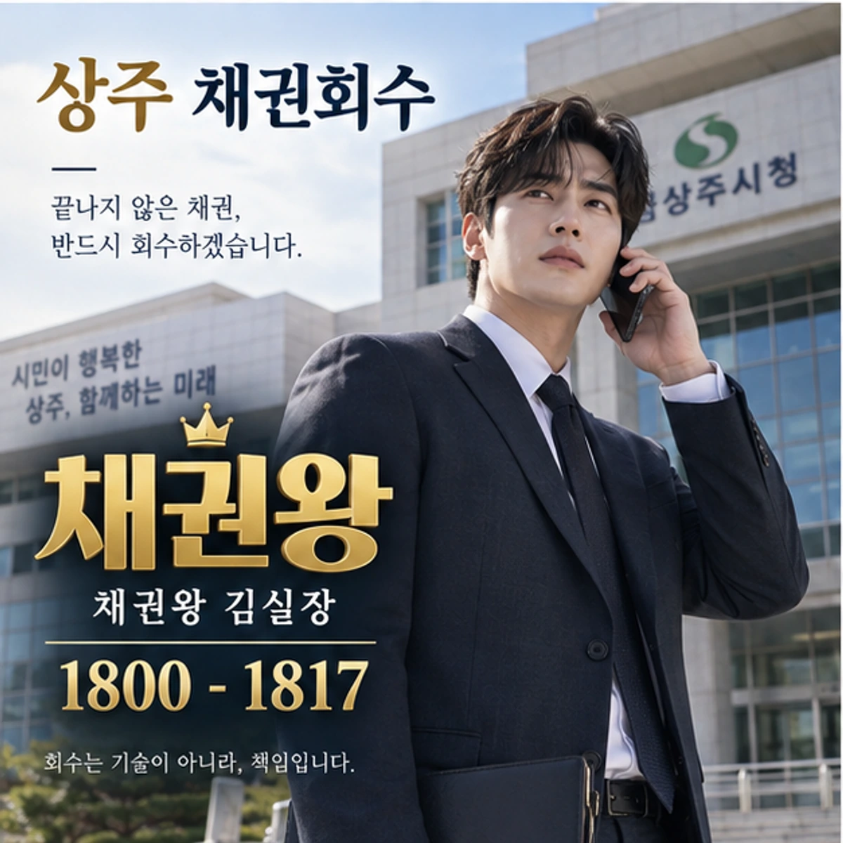 상주 채권회수 자료를 검토하는 김실장