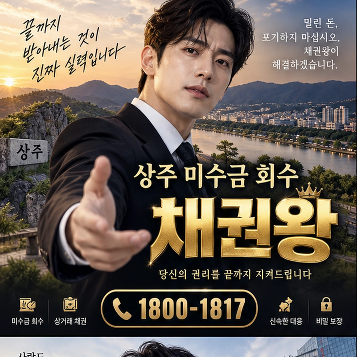 상주 미수금 회수 자료를 검토하는 김실장